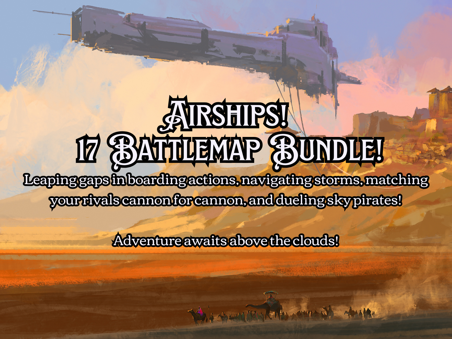 Airship Battlemap Bundle | 17 Maps | 50 Tokens