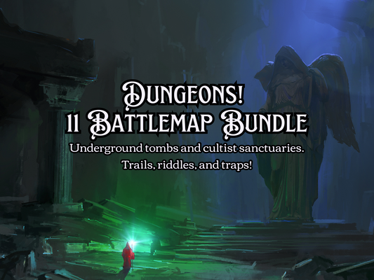 Dungeon Battlemap Bundle | 11 Maps