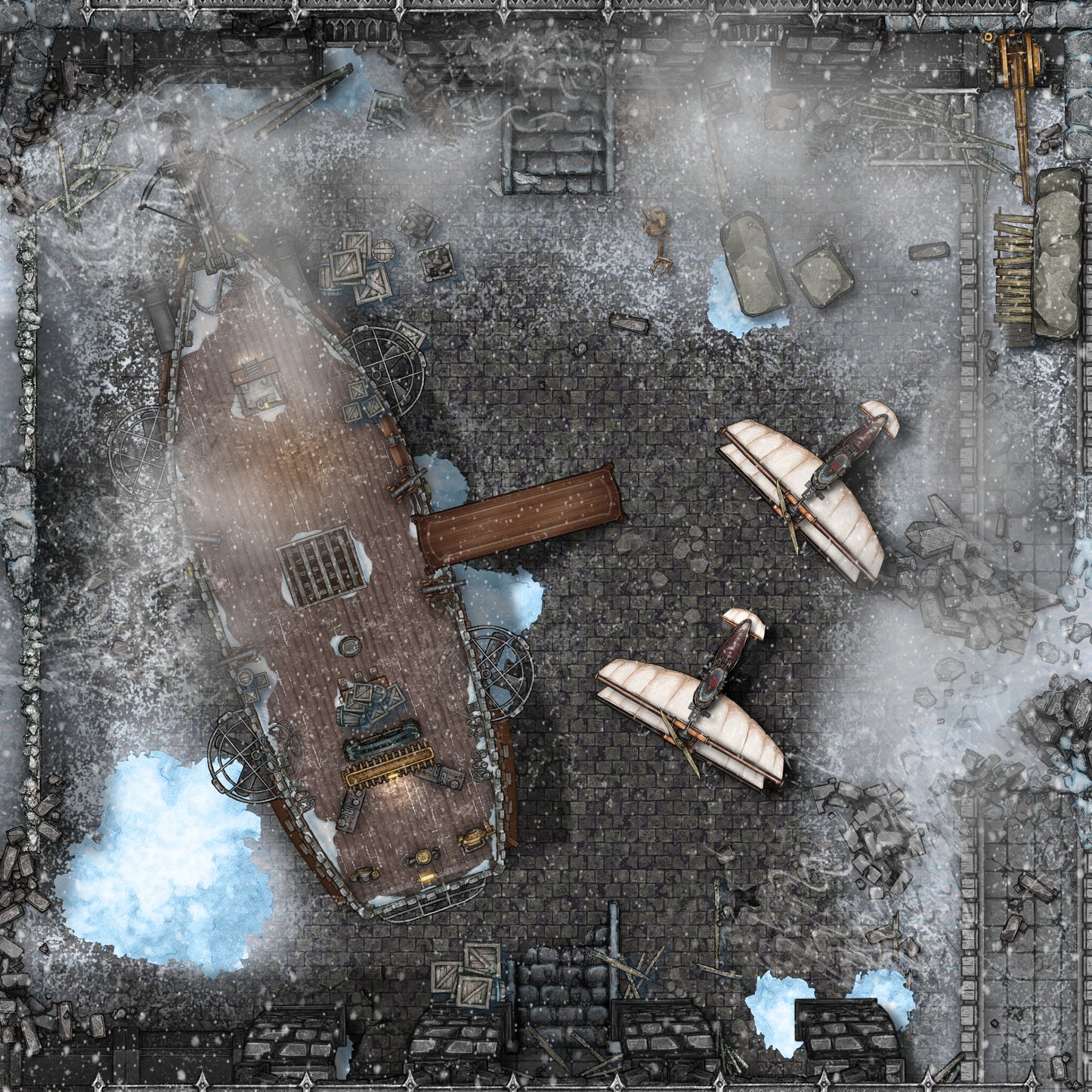 Airship Battlemap Bundle | 17 Maps | 50 Tokens