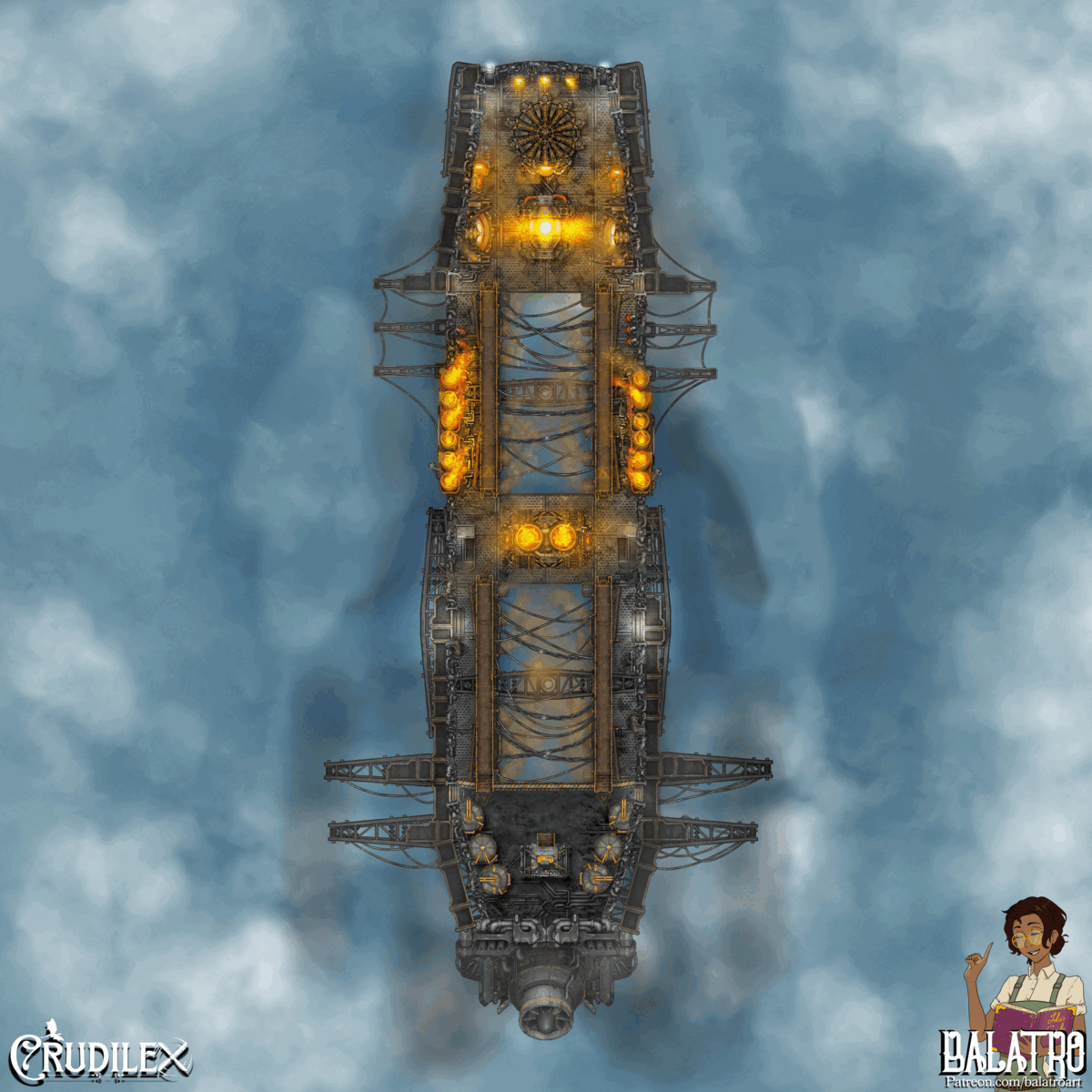 Airship Battlemap Bundle | 17 Maps | 50 Tokens