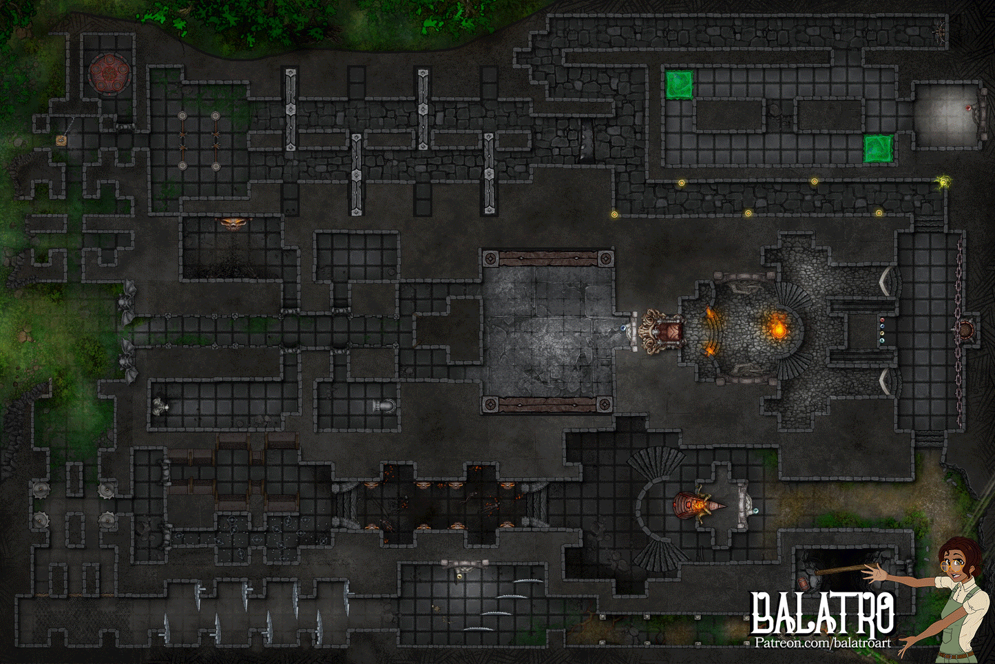 Dungeon Battlemap Bundle | 11 Maps