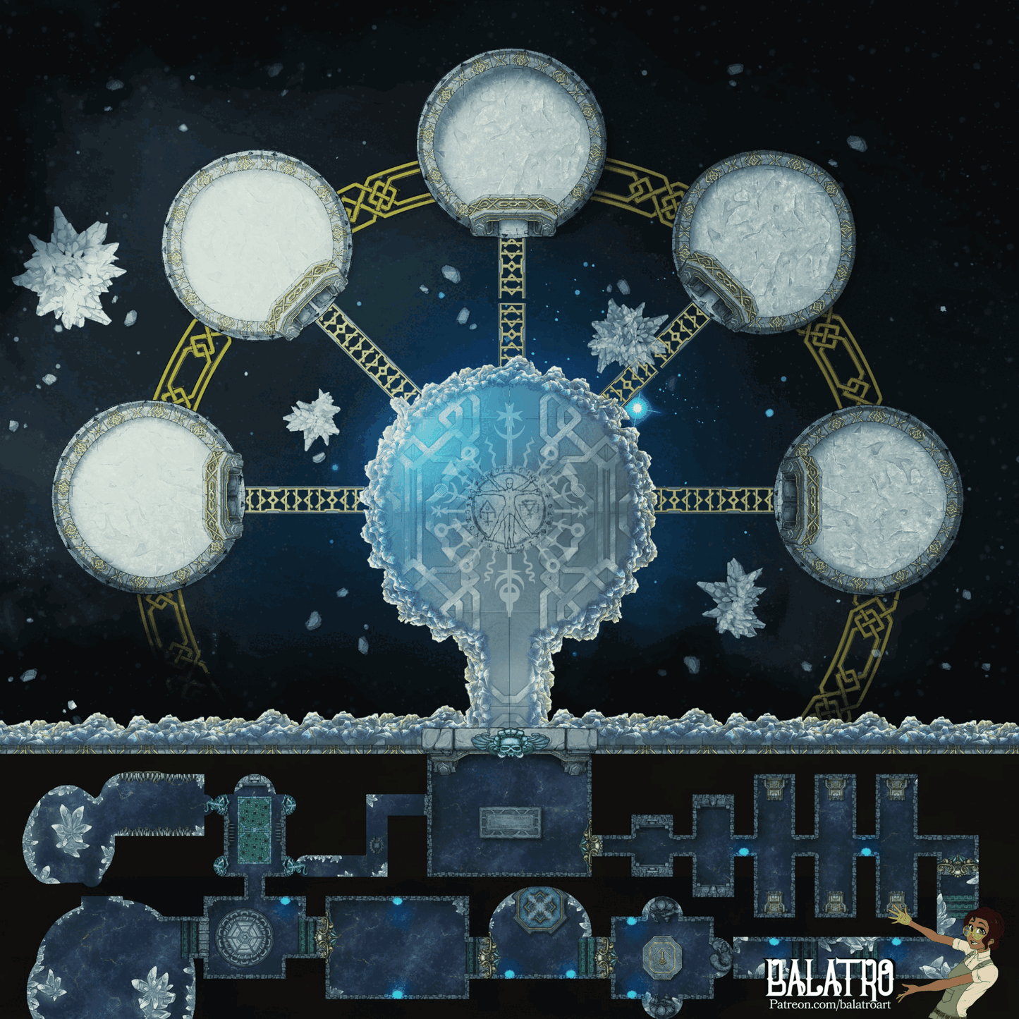 Dungeon Battlemap Bundle | 11 Maps