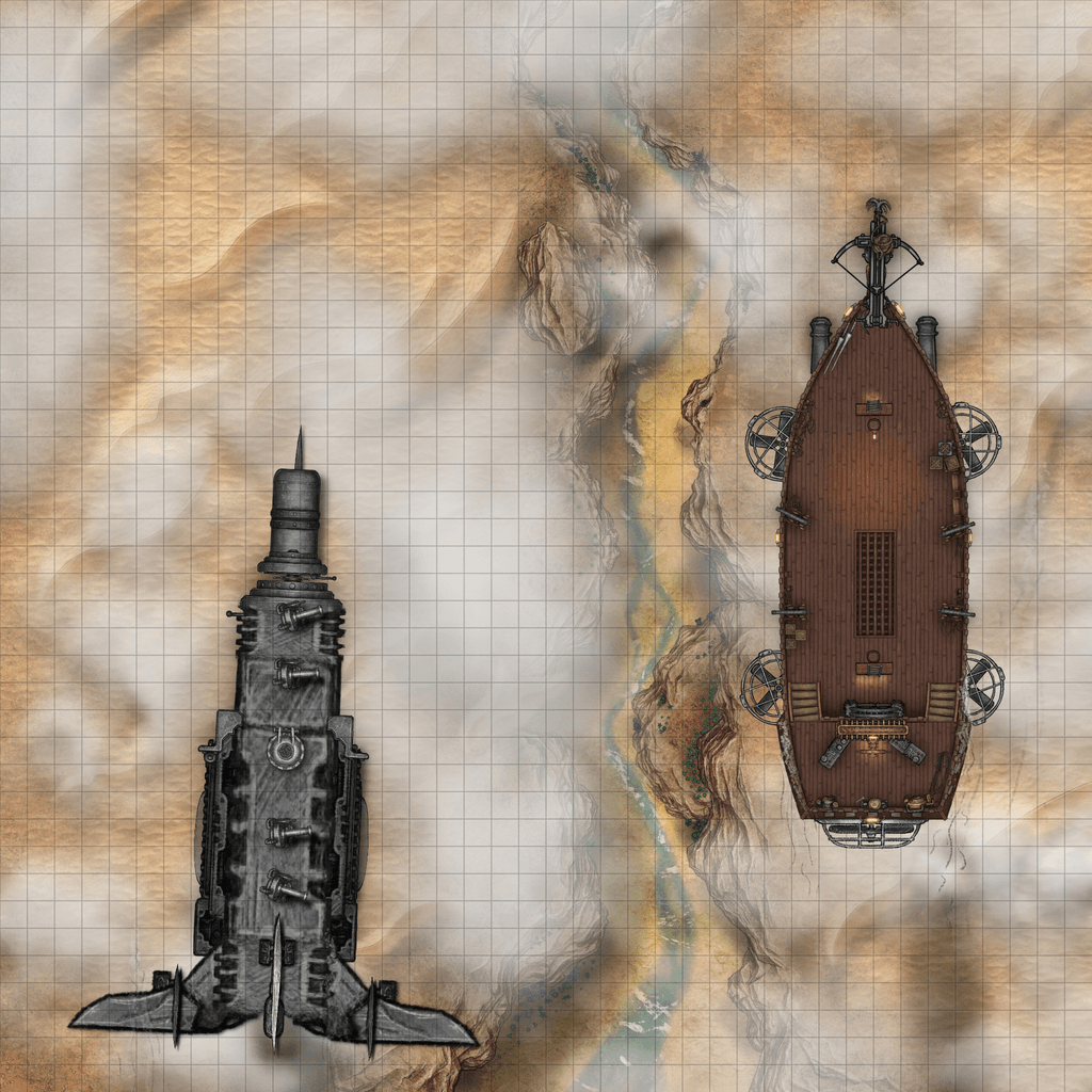 Airship Battlemap Bundle | 17 Maps | 50 Tokens